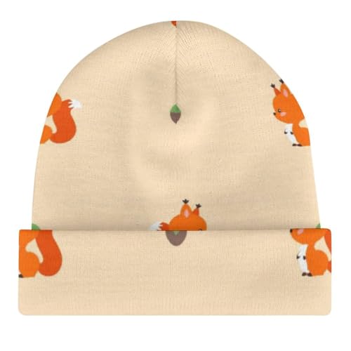 Cute Squirrel Animal Pattern Kids Beanie Hat for for Girls Boys Children Cap Winter Knitted Chemo Cancer Headwear Accessories Gifts Decoration Black4