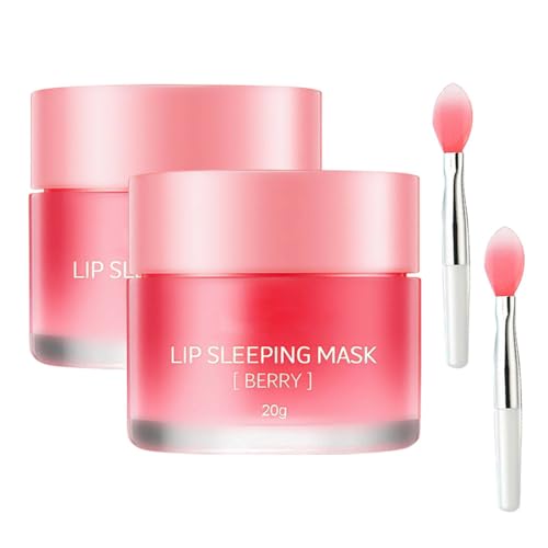 NHPY 2 cajas de mascarillas labiales, mascarilla hidratante para labios, exfoliante, restaura y revitaliza los labios secos o agrietados