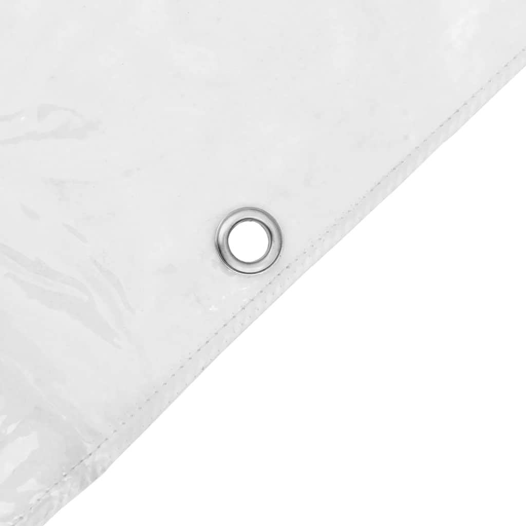 Mangloder Pflanzenabdeckung mit Ösen 2 x 8 m PVC, transparent, 350 g m², 0,29 mm dick, mit Aluminium-Ösen und Nylonseil, für Gewächshaus, Hochbeet, Beet, Pflanzen, Schutz vor Feuchtigkeit und Winter