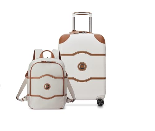 Image of DELSEY PARIS Chatelet Air 2.0 Hardside Luggage with Spinner Wheels, Angora, 2 Piece Set, (20 /Backpack)