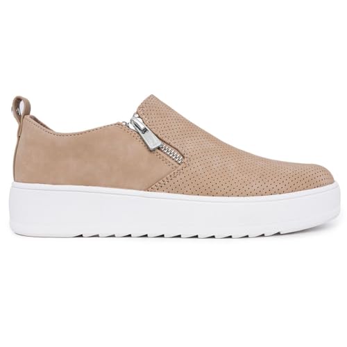 Nautica Women's Slip-On Fashion Sneakers with Side Zipper – Comfortable Low-Top Walking Shoes for Casual Everyday Wear3