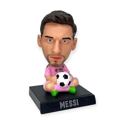 Image of AUGEN Messi D Action Figure Limited Edition Bobblehead with Mobile Holder for Car Dashboard, Office Desk & Study Table (Pack of 1)