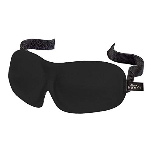 Bucky 40 Blinks No Pressure Solid Eye Mask for Sleep & Travel, Black, One Size