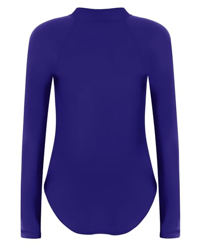 Girls Long Sleeve Swimsuit UV Protection One-Piece Rashguard Swimwear Bathing Suit3
