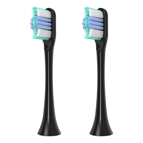 �����p�u���V�w??�b�h�AOclean Spark/Flow/X/Z1/X PRO �d�����u���V�A���u���V�w�b�h�уm�Y���ɑΉ�(Black-2 Pcs)