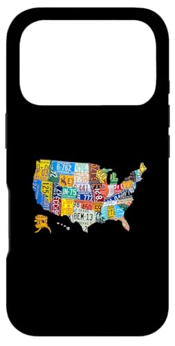 License Plate American Flag US Map Art American Map Shirt �X�}�z�P�[�X iPhone 17 Pro �p
