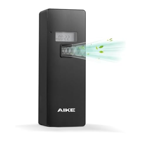 AIKE Automatic Air Freshener Spray Dispenser For Glade Wall-mount and Countertop D Battery Powered Black AK1801 Cover