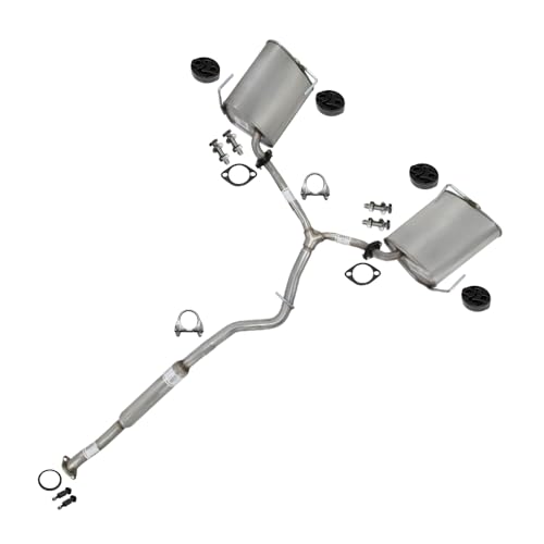 Exhaust Finisher - 2022 Subaru WRX 4 Exhaust Resonator Y-Pipe and Pair of Muffler Kit Compatible for 2009-2013 Subaru Forester 2.5L | 2008-2011 Subaru Impreza 2.5L | Northeastern Exhaust | Includes Gaskets, Clamps, Hangers, and Bolt kit