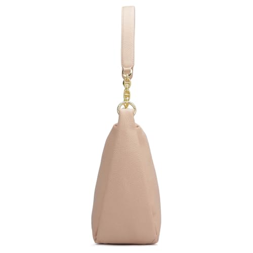 Image of Da Milano Leather Pink Leather Hobo (Medium)