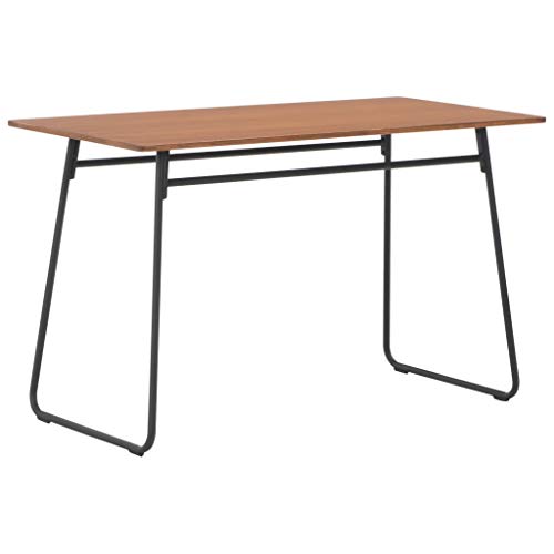 Preisvergleich Produktbild vidaXL Sperrholz Massiv Esstisch Esszimmertisch Holztisch Küchentisch Speisetisch Tisch Computertisch Schreibtisch Arbeitstisch Braun 120x60x73cm Stahl