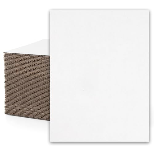 Image of Mat Board Center, 50 Pack 9x12 Inch Corrugated Cardboard Sheets