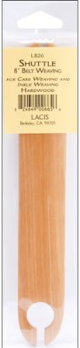 Lacis Belt Weaving Shuttle, Hardwood, 8-Inch