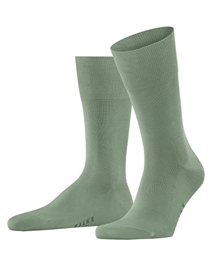 FALKE Tiago chaussettes homme coton fil d'écosse biologique noir blanc plus de couleurs fines légères élégantes unies sans motif pour toutes occasions été ou hiver 1 paire, 43-44, Vert (Aloe 7431)