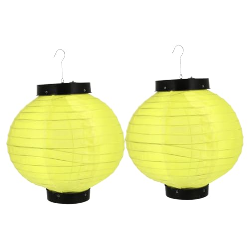 Outanaya 2個 日式丸型吊り灯籠 居酒屋やレストラン向け和風装飾 屋内外兼用 耐久性あり パーティーや祭りの雰囲気演出用