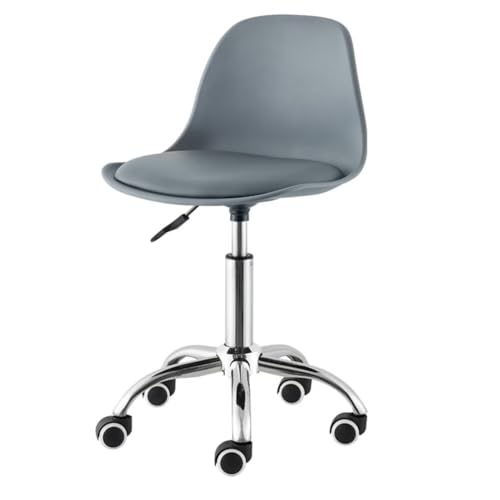 カウンターチェア キャスター付き 昇降スツール 背もたれ オフィススツール キャスター 丸回転椅子 360°回転 高さ調整