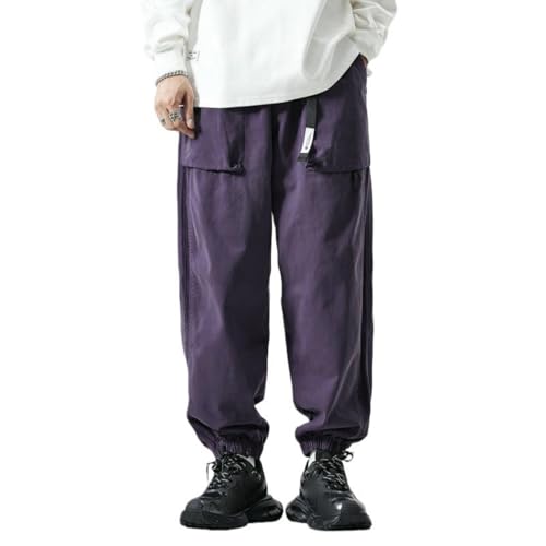 Pantalon cargo minimaliste ample à revers réglables pour le sport