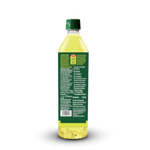 Image of Del Monte Light Olive Oil (Imported) | Extra Light in Flavour & Aroma | Ideal for Everyday Indian Cooking - Deep Frying, Curries, Roasting & Sauteing | High MUFA & Rich in Antioxidants | 1L PET Bottle