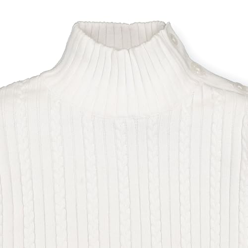 Image of Hope & Henry Girls' Cable Knit Raglan Turtleneck Sweater