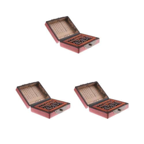 Boulier arithmétique bois contre les écrans : lot de 3 bouliers chinois vintage calculatrice