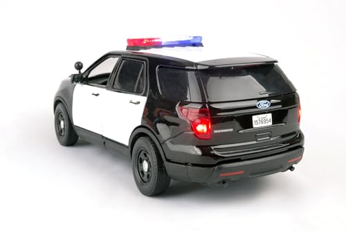 Modelo Diecast Policía Interceptor 2015 1:24 Negro/Blanco miniatura 2