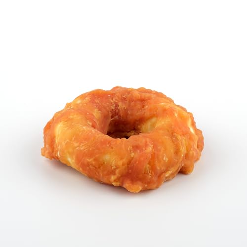 TOPDOG Chicken Donut für Hunde - 10 Stück - Langanhaltende Hunde Kausnacks - Zuckerfreie Kauringe ohne Zusatzstoffe - Sorgt für Geschmackvolle Zahnpflege