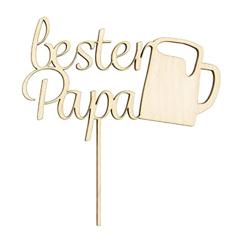 Cake Topper mit Spruch 'Bester Papa' personalisiert Cover
