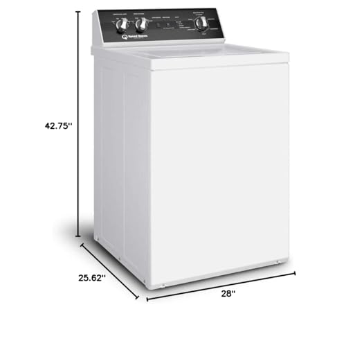 Speed Queen TR5003WN 26" Top Load Washer with 3.2 cu. ft. Capacity, 840 RPM Max Spin Speed, Knob Control, Stainless Steel Tub, in White