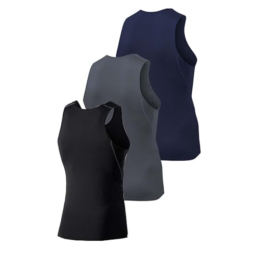Camisetas de entrenamiento y culturismo transpirables en pack para hombre 3