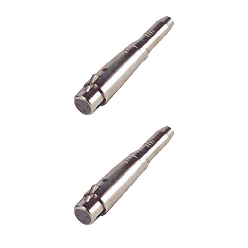 Image of MX 3 Pin XLR Microphone pin Pure Copper Nickel Plated for High Conductivity microphone (XLR 3‑Pin Male to Female, Pack of 2, MALE /FEMALE)