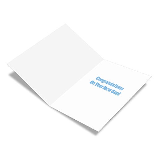 New Baby Boy - Adorable Newborn Baby Boys Greeting Card with Envelope (4.63 x 6.75 Inch) - Welcome Notes in Big Bold Letters for Babies - Baby Shower and Congrats Stationery Card for Parents C6854BBG - Image 3