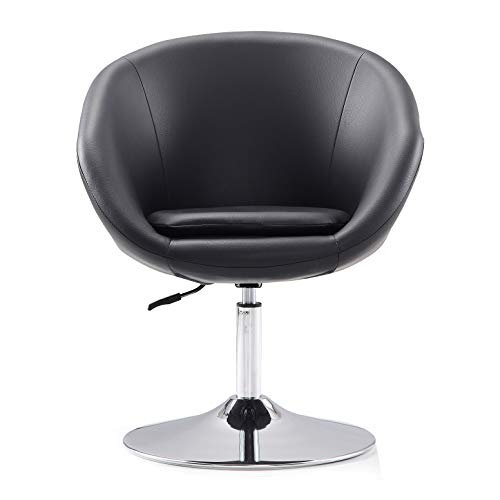 International Design Barrel Adjustable Swivel Leisure Chair, Black International Design Barrel Adjustable Swivel Leisure Chair, Black