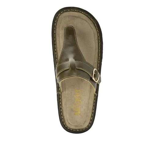 Alegria Womens Kennedi - Leather Thong Adjustable Slide Sandal - Timeless Comfort, Arch Support and Stylish Women's Shoe for Everyday Elegance and Slip-Resistant - Nursing and Healthcare Professionals4