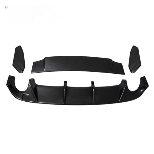 VW Golf MK6 GTI 2008-2013 対応リアディフューザー 光沢ブラック カーボディキット リップバンパースポイラー プラスチックスプリッター(Carbon grain color)