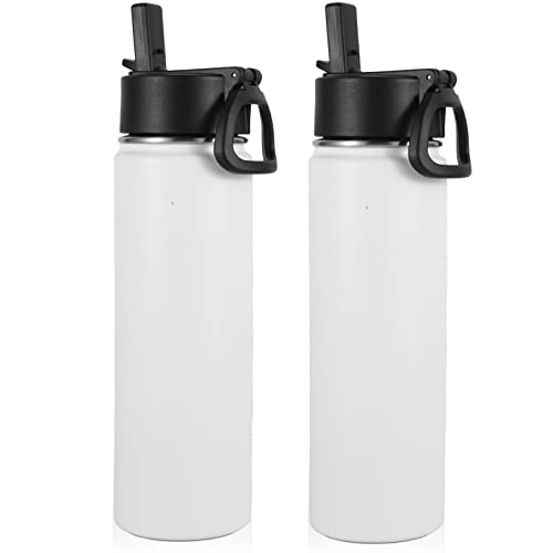 Volhoply Insulated Water Bottles with Straw Bulk 2 Pack