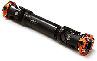 Integy RC Model C26654ORANGE Billet Machined Universal Drive Shaft 80-90mm for Custom 1/14 Semi-Tractor Truck