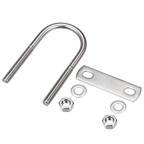METALLIXITY U Bolts 2 Sets (M8x42x100mm),Round U Bolt with Accessories