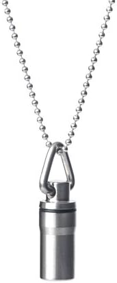 GUS Mini Necklace Pill Fob, Made in USA, Emergency Aspirin Holder, 24 Inch Necklace