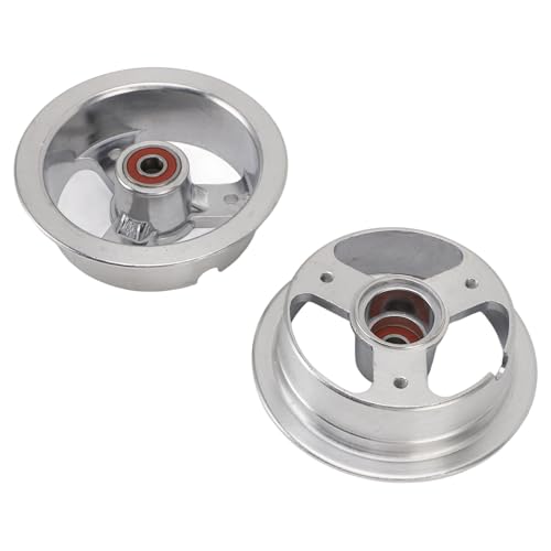 Oreilet 3.50 4 Cerchioni Ruote Posteriori, Sostituzione Gruppo Cerchioni Ruote Posteriori 4 Pollici con Cuscinetto 600RS 10Mm per Spazzaneve con Motozappa per Scooter Elettrico