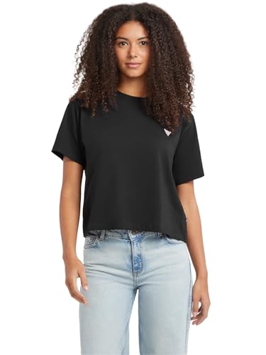 T-shirt GUESS Mini Tee Triangle Boxy en coton pour un look signature au quotidien