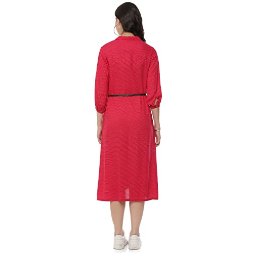 Image of Rangriti Fuchsia Liva Straight Dress for Women