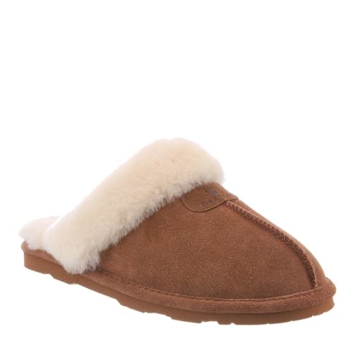 BEARPAW Women's Loki II Scuff Slipper, Hickory, 9