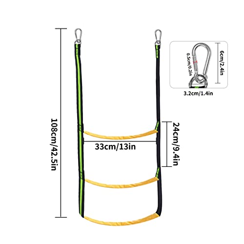 VOANZO 3 Step rope ladder portable folding auxiliary rope ladder for Motorboat Canoeing Sailboat Outdoor Climbing Ladders - Image 2