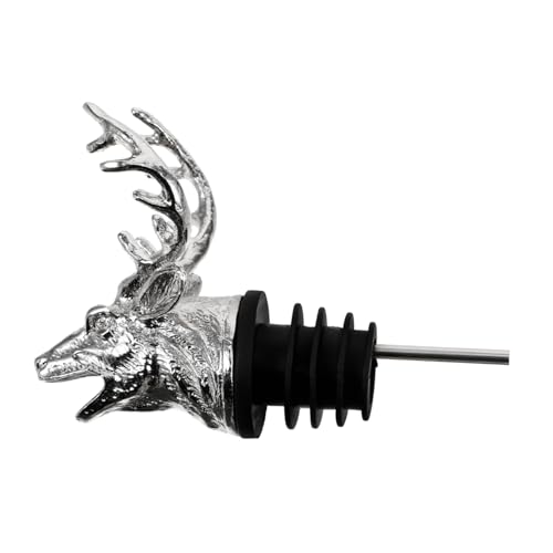 VALICLUD Animal Head Wine Pourer Durable Alloy Deer Head Design for Wine Oil and Sauces Unique Bar Accessory for Home and Parties