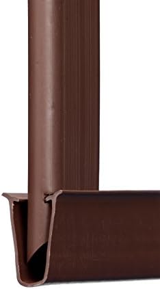 Made in America - Viper Channel Bottom Locking Track for Chain Link Fence Slats 3-Pack (Brown)