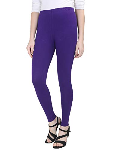 Image of Stylish Designer Soft Cotton Lycra Ankle Length Leggings for Women /Girls Suitable For Daily Casual Use
