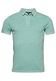 Superdry Herren Polo LISO Kapuzenpullover, Porzellan Grün, M