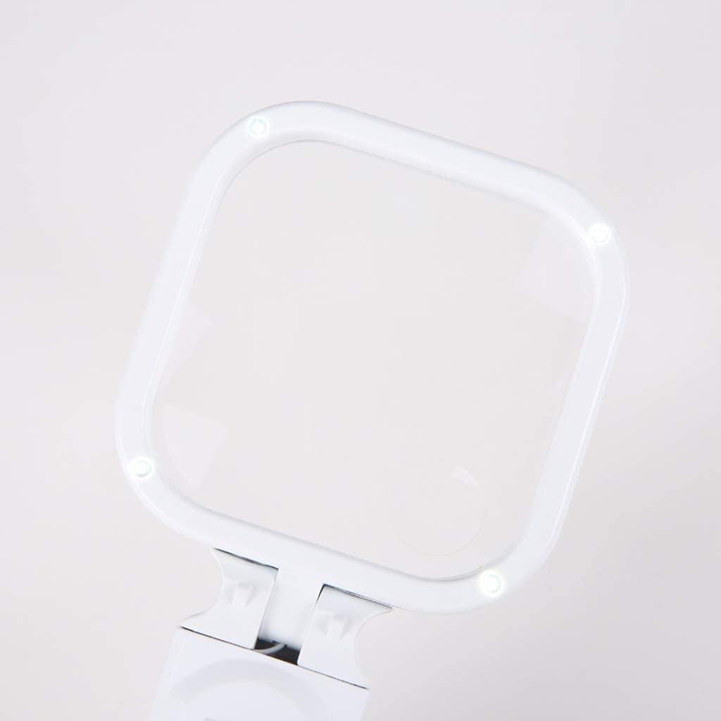 Lupa de Pantalla, Lupa de 10 aumentos, Espejo Auxiliar de 3 aumentos, Espejo Principal, lámpara de Alta Potencia, Lupa de Mano con luz LED, Doble Comodidad.
