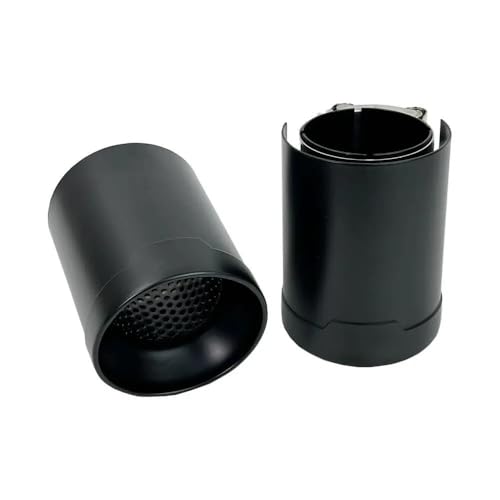 Embout échappement universel 3.5" en acier noir mat avec entrées réglables 2.5" et 2.75"