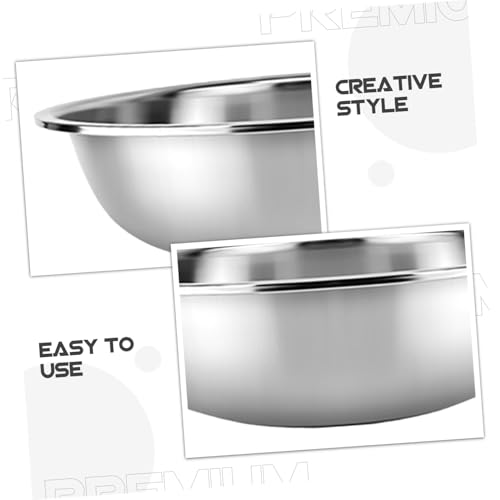 BESPORTBLE 2pz Tazones Grandes de Acero Inoxidable 30cm miniatura 3
