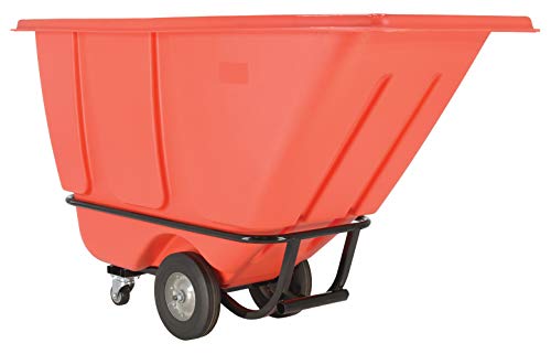 Carretilla inclinable de plástico Vestil roja 850 lb